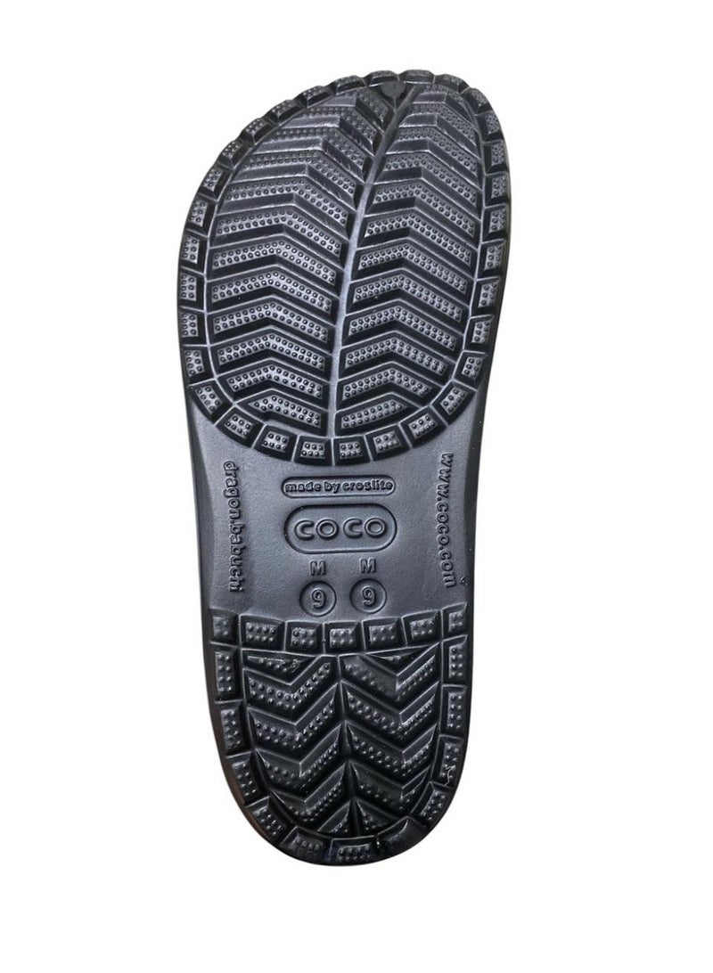 coco Men Clogs Comfortable Lightweight – Slip-On Casual Design – Black Graphic - Image 5