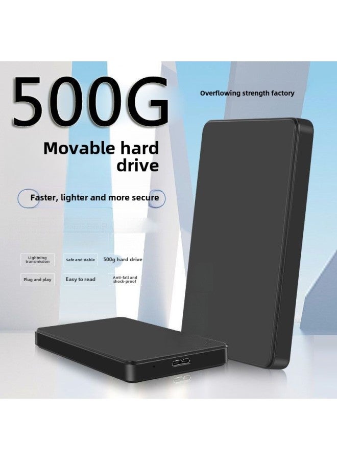 500g Mobile Hard Disk USB3.0 Mobile Phone Computer High-speed Transmission Mechanical Mobile Hard Disk External Encryption-Capacity:500g Mobile Hard Drive + One Storage Bag - Image 1