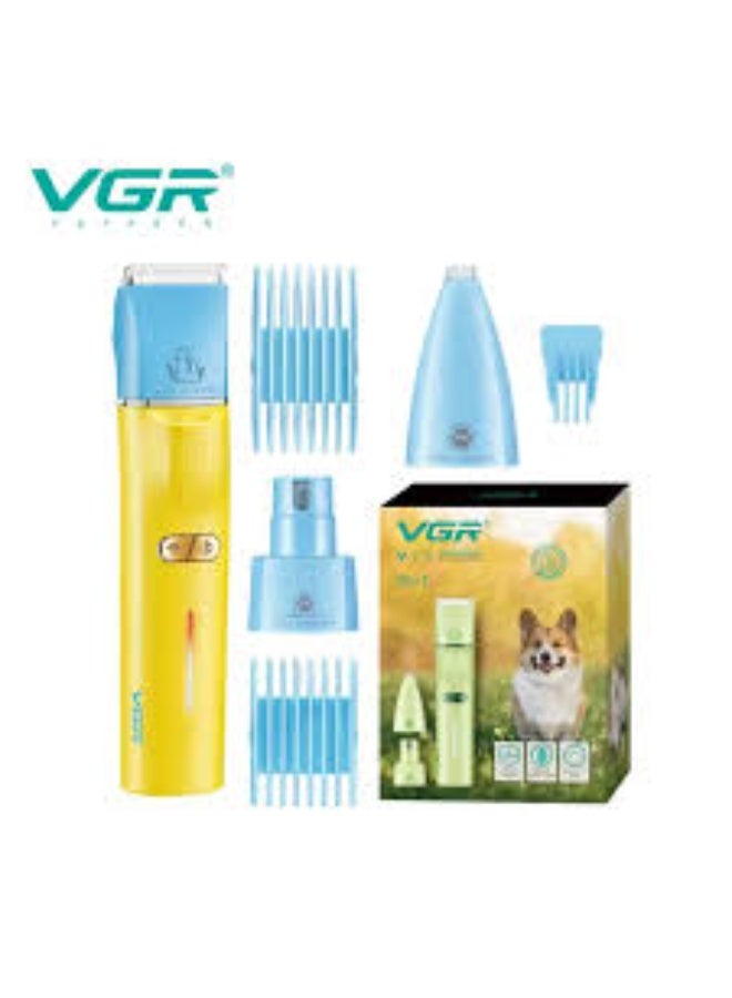 مقص شعر الحيوانات الأليفة VGR V-219 – 3 في 1 مع ضوء LED وقابل لإعادة الشحن للحيوانات الصغيرة