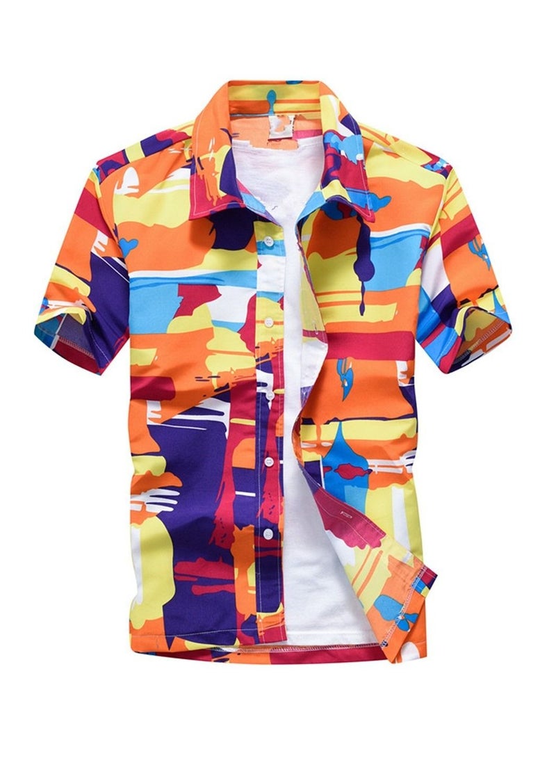 Loquat Quick Dry Wide Holiday Short Sleeve Shirt Multicolour 