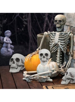 AUTOYSUR Festival Decoration Skull Skeleton Skull Head Realistic Looking Fake Skull Decor for Home Table Party Bar Decor Props Plastic (3pc)  - Image 4