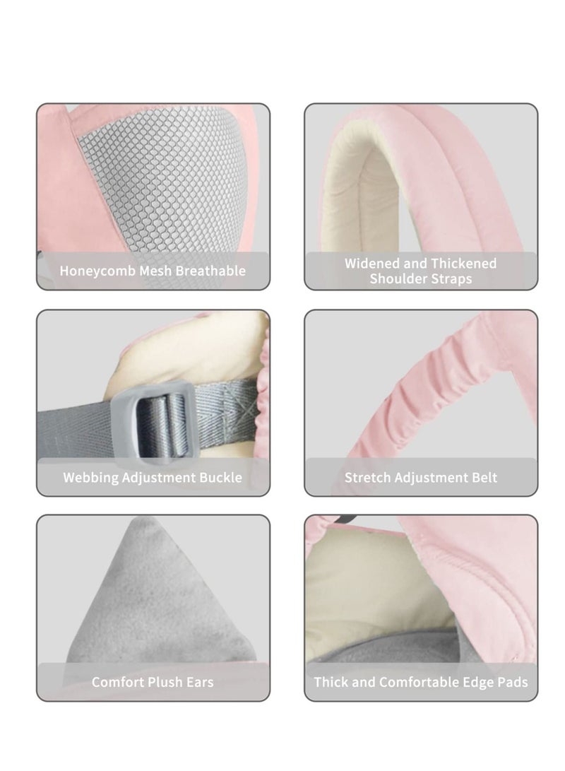 NIBEMINENT Baby Carrier, Multi-Functional 9 in 1 Backpack Shoulder Strap Grid Breathable Infant Sling for 3-36 Month to Toddler Girl and Boy 7-40 lbs (Pink) - Image 4