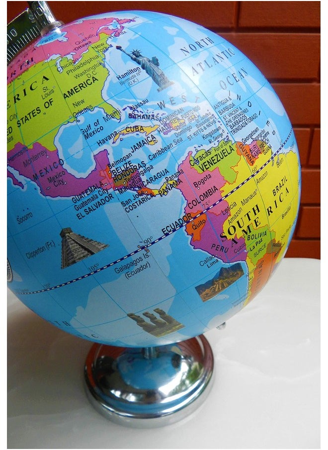 Cosmic globe Exports Cosmic Globe Exports Educational world globe (8-inch) ;kid globe with monuments ; rotating globe with sturdy frame; globe for kids 5 years and up; globe for students ;globe for teachers ;desktop globe; globe for office table;home decor;office decor  - Image 4