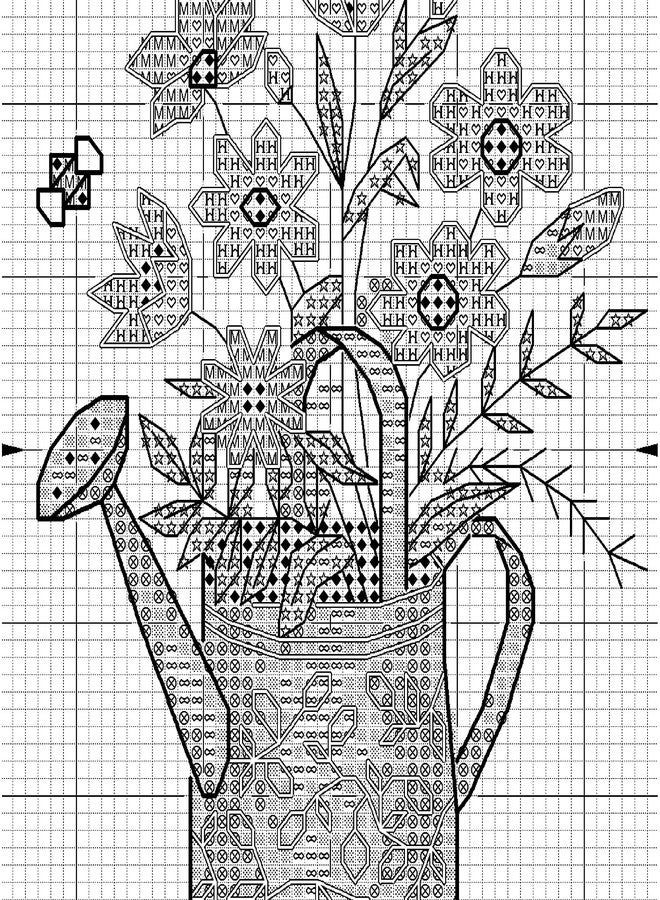 Dimensions 72-76319 Watering Can Counted Cross Stitch Kit for Beginners, 6" D, Multicolor, 5pcs - Image 5