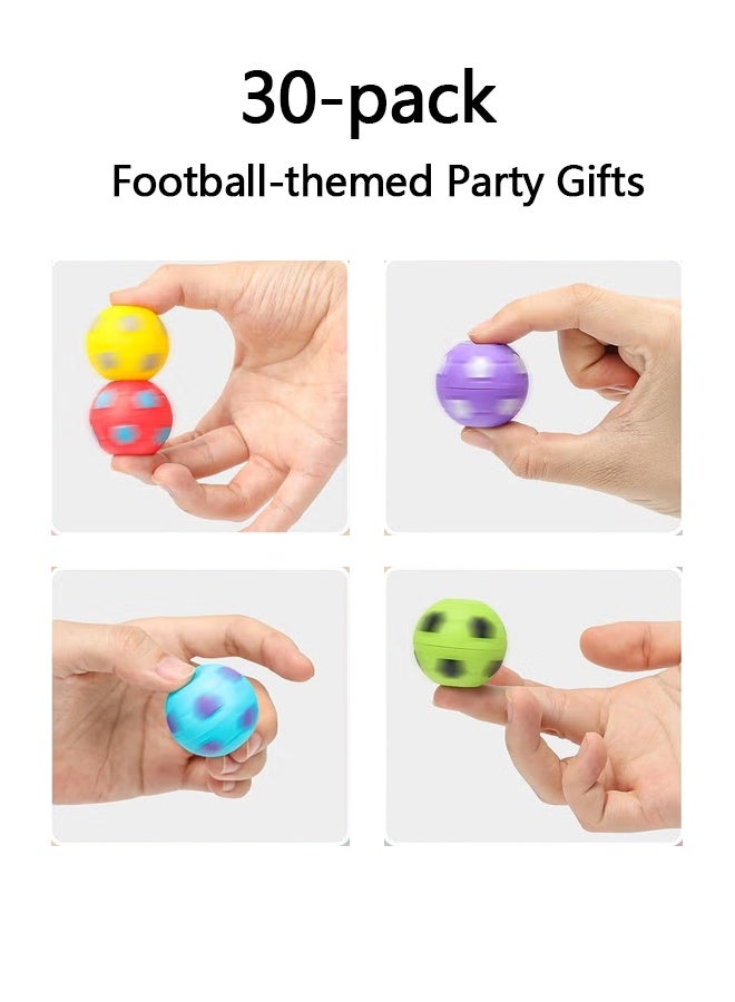 30 قطعة من هدايا حفلات كرة القدم للأطفال من سن 3 إلى 12 عامًا، كرات أصابع كرة قدم دوارة، أكياس هدايا صغيرة لتخفيف التوتر على شكل كرة قدم، هدايا حفلات كرة القدم للأطفال والمراهقين والبالغين - Image 5