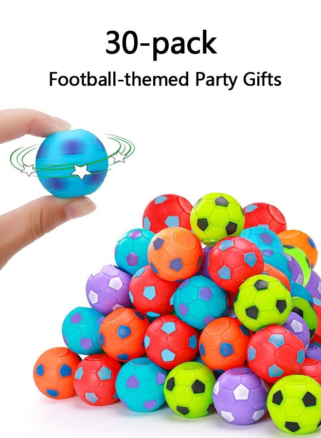30 قطعة من هدايا حفلات كرة القدم للأطفال من سن 3 إلى 12 عامًا، كرات أصابع كرة قدم دوارة، أكياس هدايا صغيرة لتخفيف التوتر على شكل كرة قدم، هدايا حفلات كرة القدم للأطفال والمراهقين والبالغين - Image 3