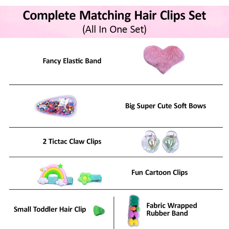 kapimo 8 pcs Hair Clips for Baby Girls Toddlers Assorted Stylish Fashion Kids Hair Accessories Gift Set Box (GREEN) - Image 2