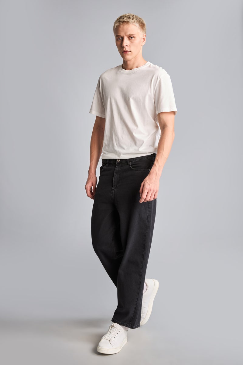 DeFacto Black Man Trousers Casual - Image 1