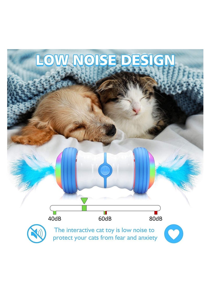 Zikra Cat Toys Interactive for Indoor Cats, Electric Automatic Robotic Cat Toy, Bulit-In Active Program, Replacement Feather, Colorful Light, Catnip, Bells, Fun Motion Toy for Cat Kitten Exercise - Image 5