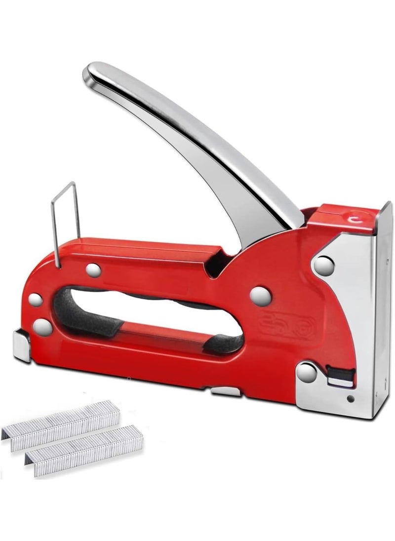 Luxoraq Upholstery Staple Gun with 200 Staples, 3/8 inch Manual Stapler Gun for Upholstery, Crafts, Repairs, Decorating, Accepts 5/32", 1/4", 5/16" Staples for Furniture and Fabric  - Image 1
