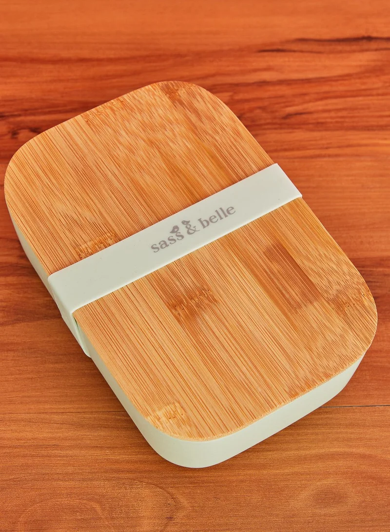 Sass & Belle Teal Bamboo Lunch Box
