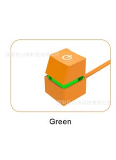 Desktop Computer Switch Extension Cable Internet Cafe Computer Startup Compact Button-Color:Orange Shell Green 4 Meter Line