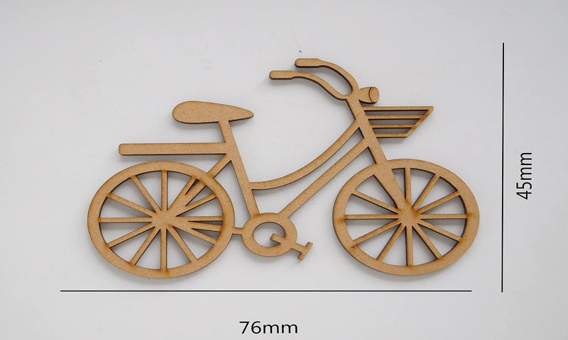 Bicycle Cut OutMDF Wood Shape Cutout Set of 10pcs  - Image 2