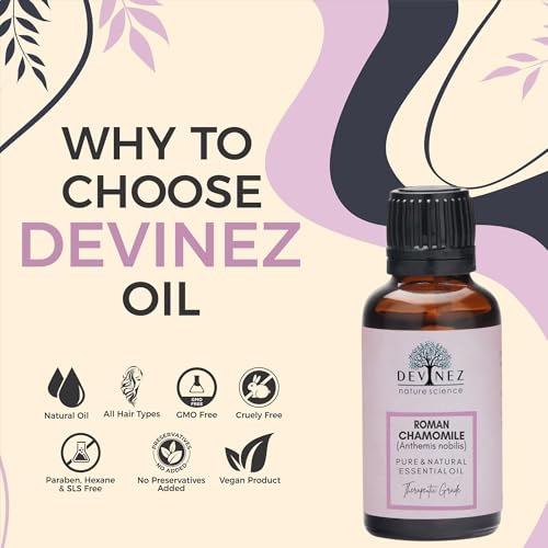 Devinez Roman Chamomile Essential Oil (10ml) - 100% Pure & Natural (Anthemis Nobilis) for Deep Sleep, Anxiety Relief, Calming Kids & Nursery - Sweet Apple Aroma - Image 3