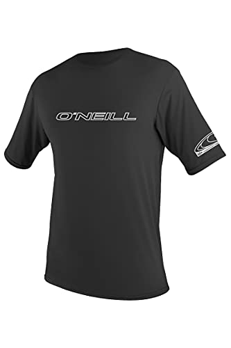 O'NEILL ONeill UV 50 Sun Protection Mens Basic Skins Short Sleeve Tee Sun Shirt Rash Guard Black Large - Image 1