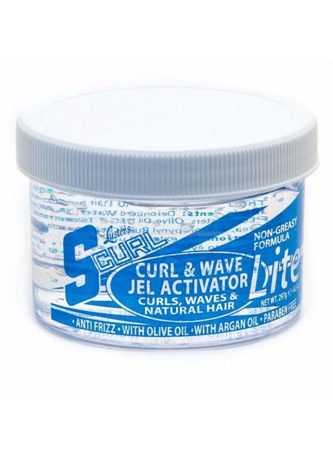 Scurl S Curl Hair Gel Curl and Wave Jel Activator Lite 297, Clear, 1 Count