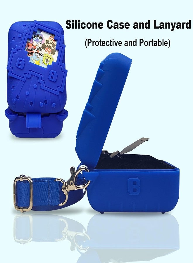 JCHPINE Hard Carrying Case and Silicone Cover for Bitzee Disney Interactive Toy Digital Pet Case, Accessories for Bitzee Disney Virtual Electronic Pets (Blue Case) - Image 4