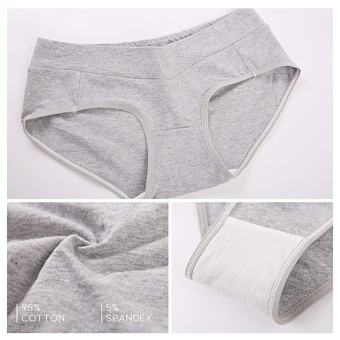 SHAPERXPregnancy Low Waist Underwear – Cotton Maternity Panty with Full Back Coverage - Image 1