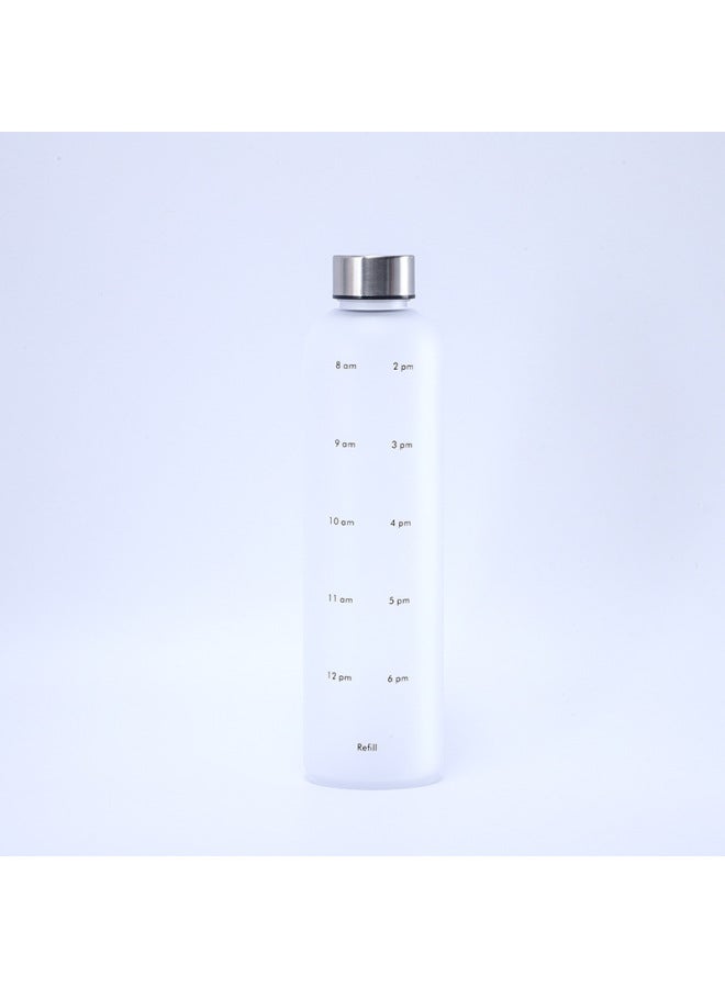 Large Capacity Sports Water Bottle 1000ml Stainless Steel Cover Cup Body 8 Color Gradient Spray Paint Sports Water Cup In Stock-Color:White-Capacity:1000ml - Image 1