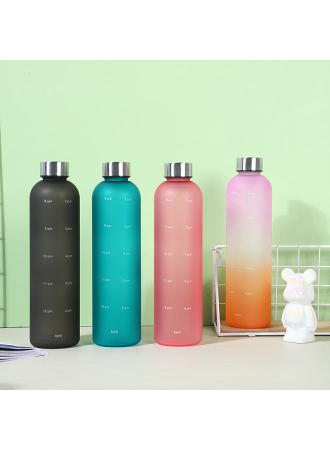 Large Capacity Sports Water Bottle 1000ml Stainless Steel Cover Cup Body 8 Color Gradient Spray Paint Sports Water Cup In Stock-Color:White-Capacity:1000ml - Image 3