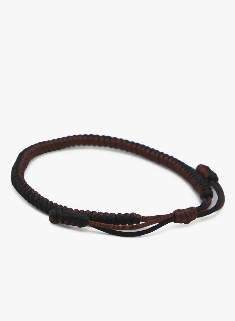 Seventy Five Adjustable Cord Bracelet With Sliding Knots