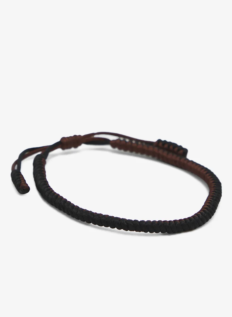 Seventy Five Adjustable Cord Bracelet With Sliding Knots