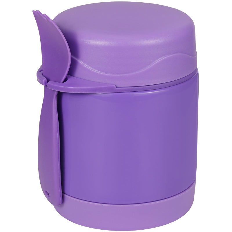 Howeemo 10oz Soup Thermo for Hot Food Kids Insulated Food Jar with Spoon Leak Proof Stainless Steel Wide Mouth Lunch Food Thermo Jar for School Purple