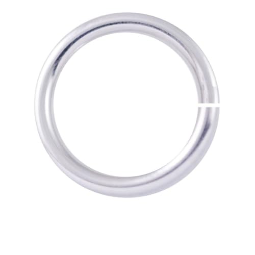 Adabele 100pcs 10mm Open Jump Ring O Ring Connector (Strong Wire 1mm/18 Gauge) Sterling Silver Plated Brass for DIY Craft Jewelry Making CF83-10 - Image 1
