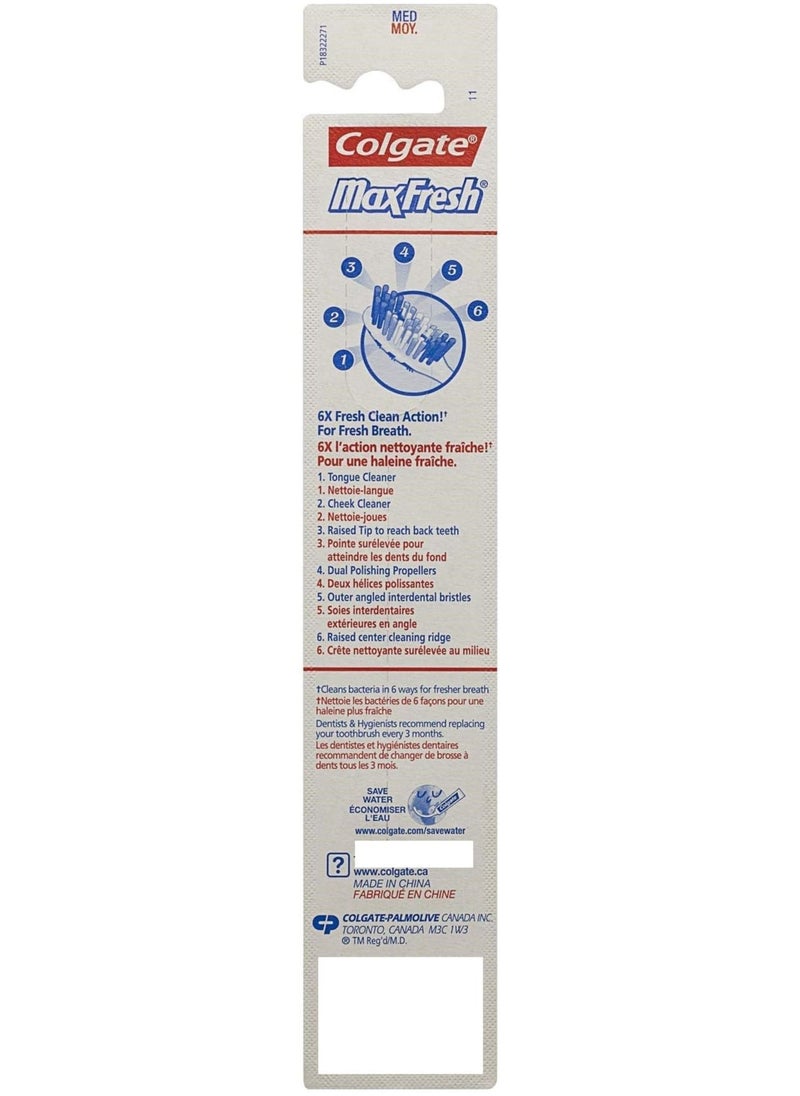 Max White Medium Toothbrush Multicolor