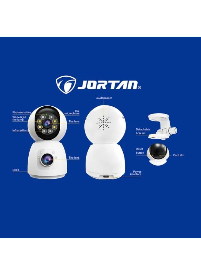 جورتان كاميرا مراقبة داخلية جورتان بدقة 4 ميجابكسل، عدسة مزدوجة، واي فاي، رؤية ليلية كاملة الألوان، اتصال ثنائي الاتجاه، كشف الحركة، تتبع الحركة، صورة عالية الدقة، إنذار أمان، تحكم PTZ، كاميرا مراقبة على مدار الساعة طوال أيام الأسبوع - Image 3