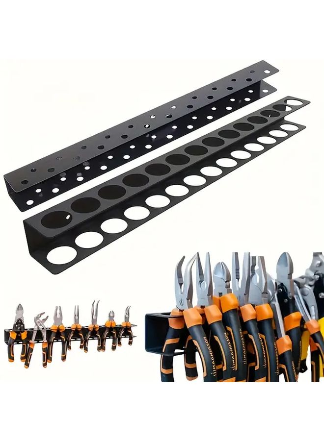 Heavy Duty Metal Wall Mounted Screwdriver Rack Tool Storage Organizer For Garage Workshop - Image 5