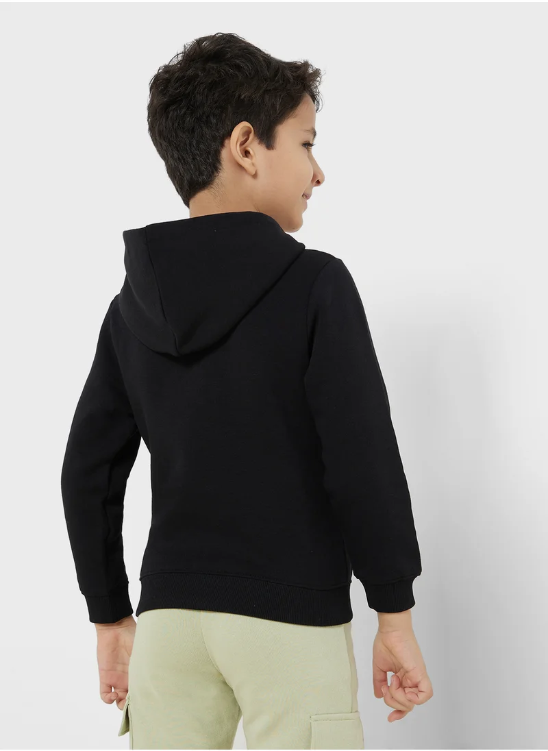 Jack & Jones Junior Youth Logo Pocket Detail Hoodie