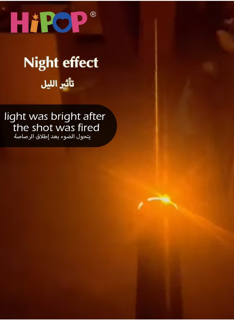 هيبوب مسدس لعبة كهربائي مع تأثير محاكاة اللهب ، لعبة بندقية السفع بالكرة الهلامية مع كاتم اللهب الآمن ، الوضع المزدوج اليدوي والكهربائي ، لعبة مسدس سلامة الطفل  - Image 3