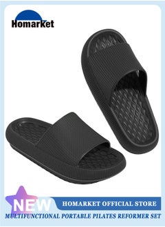 HomarKet Pillow Slippers Soft Shower Slippers for Women and Men Non Slip Quick Drying Shower Slides Bathroom Sandals with Ultra Cushion and Thick Sole  - Image 1