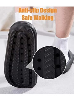 HomarKet Pillow Slippers Soft Shower Slippers for Women and Men Non Slip Quick Drying Shower Slides Bathroom Sandals with Ultra Cushion and Thick Sole  - Image 3