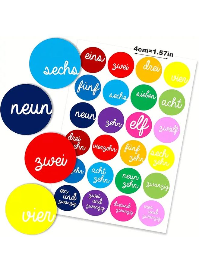 72 Stickers 3 Sheets Advent Calendar Number Decals for Crafts Decorations - Image 2