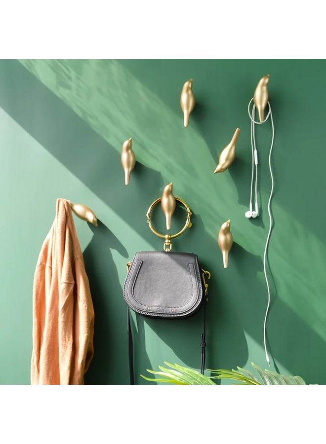 2Pcs Black Bird Shaped Wall Hooks Decorative Mounted Hanger For Bedroom Living Room - Image 3