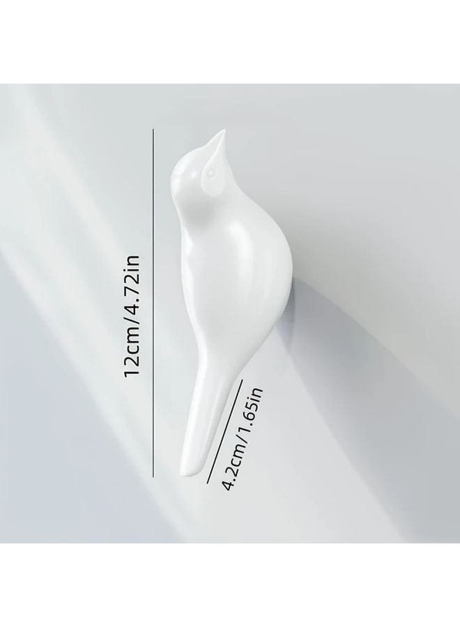 2Pcs Black Bird Shaped Wall Hooks Decorative Mounted Hanger For Bedroom Living Room - Image 4