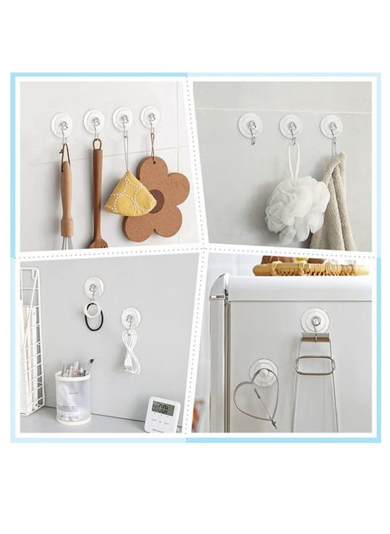 Clear Silicone Hangers with Suction Valves and Metal Hooks 1 3/4 12 pcs  - Image 2