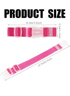 Generic 4pcs Luggage Carrying Clip Buckle, Add a Bag Luggage Straps Jacket Gripper Heavy Duty Luggage Straps for Suitcases, Travel Belt, Suitcase Strap (black，pink，yellow，grey)  - Image 2