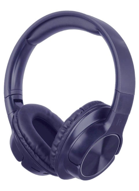 Stereo headphones, model J-27, wireless Headphone Bluetooth, Battery: 400m Adriver, Function: volume control,pause/Play device, MIC , Play Time: 48 hours, Connector: 3.5 mm stereo plug, Google Assistant Feature , Sensitivity: 114 dab/mw, Color (Blue)