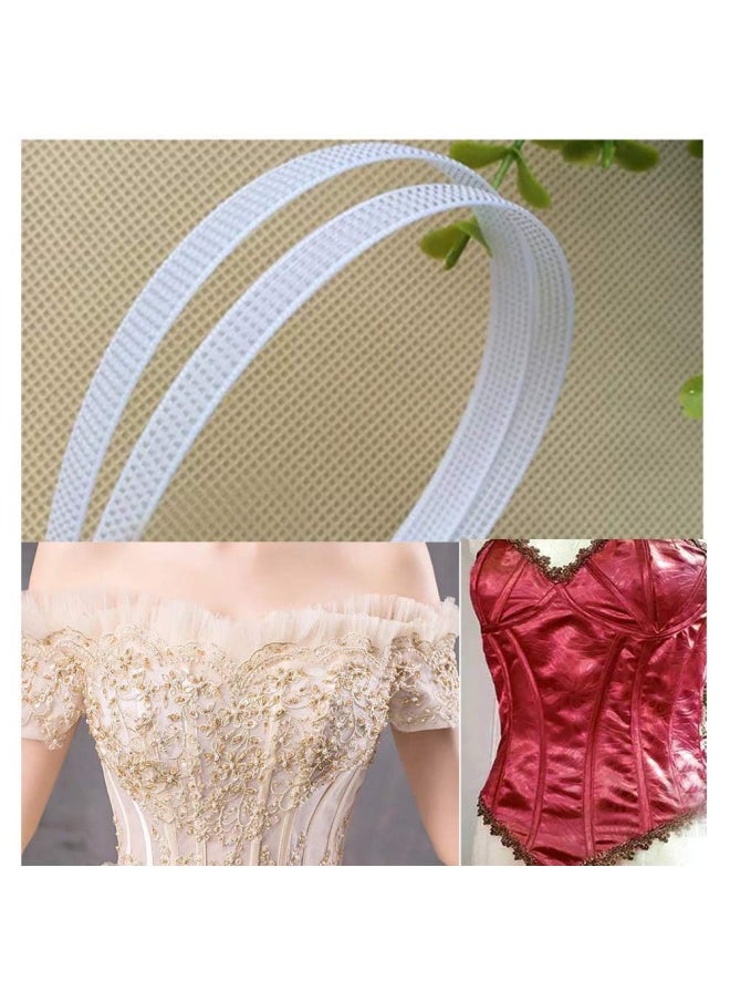 NYKKOLA - 50 Yards Polyester Boning For Sewing - Sew-Through Low Density Boning For Corsets Nursing Caps Bridal Gowns 6Mm White - Image 1