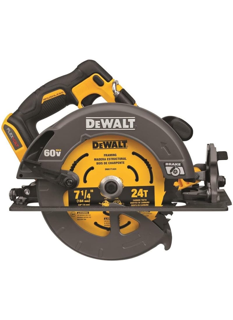 DEWALT DEWALT FLEXVOLT 60V MAX Circular Saw with Brake 714Inch Tool Only DCS578B  - Image 1
