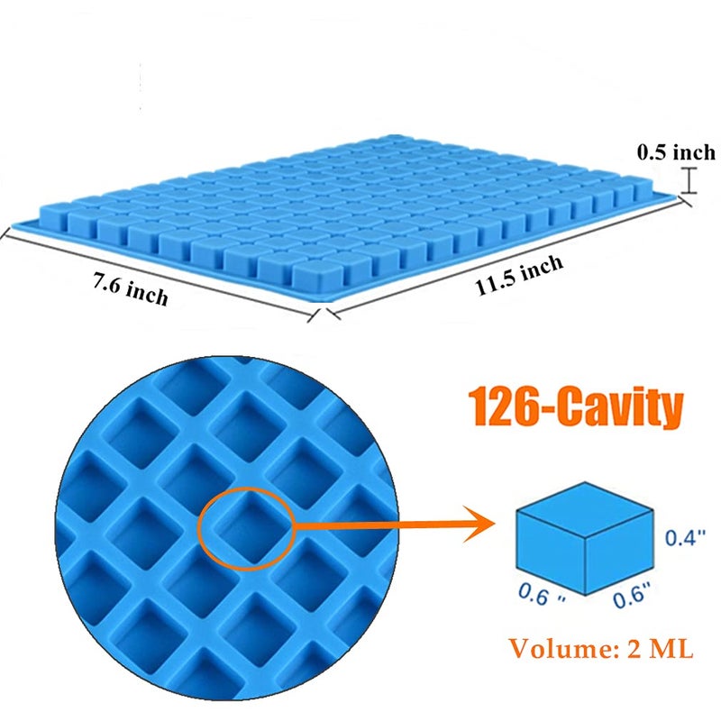 Joersh Square Candy Molds Silicone Molds For Hard Candy  Gummy  Caramels  Chocolate  Ganache  Ice Cubes  252 Cavity - Image 2