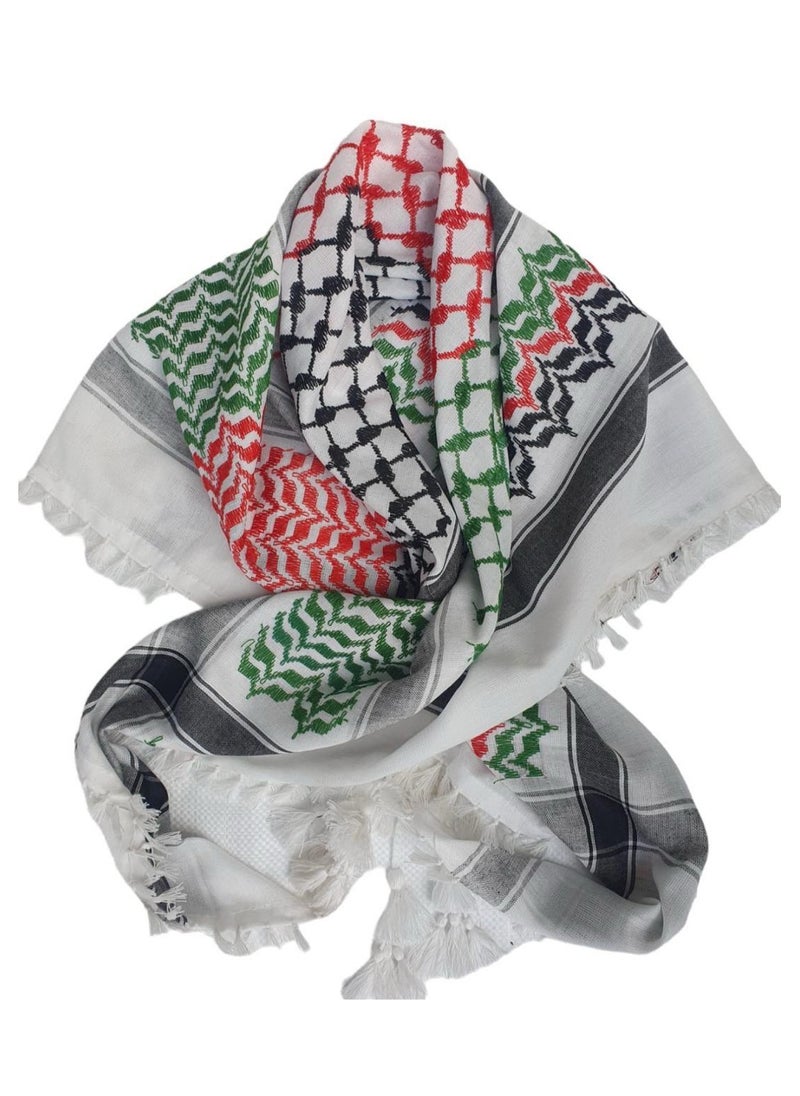 RUBY ISLAMIC CLOTHING Middle Eastern Shemagh Unisex Scarf - Palestine Inspired Keffiyeh Headwrap,  - Image 1