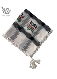 روبي للملابس الإسلامية وشاح للجنسين شماغ شرق أوسطي - غطاء للرأس مستوحى من فلسطين بالكوفية،  - Image 3