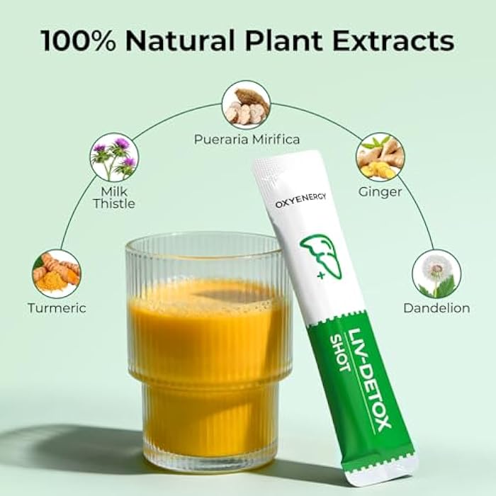 OxyEnergy Liver Cleanse Detox & Repair, Organic Milk Thistle Extract Liver Detox Supplement with Turmeric, Ginger, Dandelion, Support Liver Health & Digestion, Vegetarian, Gluten-Free, 30 Packs - Image 2