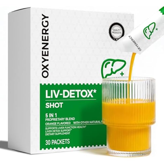 OxyEnergy Liver Cleanse Detox & Repair, Organic Milk Thistle Extract Liver Detox Supplement with Turmeric, Ginger, Dandelion, Support Liver Health & Digestion, Vegetarian, Gluten-Free, 30 Packs - Image 1