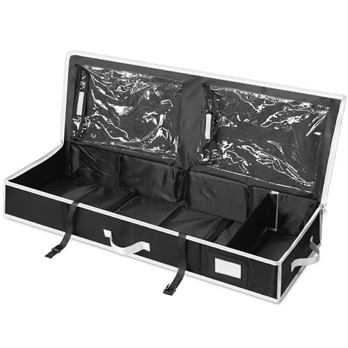 Handy Laundry Gift Wrap Storage Organizer, Easily organize Wrapping Paper, Ribbons, Bows, Scissors, Fits 18-24 Standard Rolls, Keeps Gift Supplies in Perfect Condition & Ready for Next Season, (Black) - Image 3