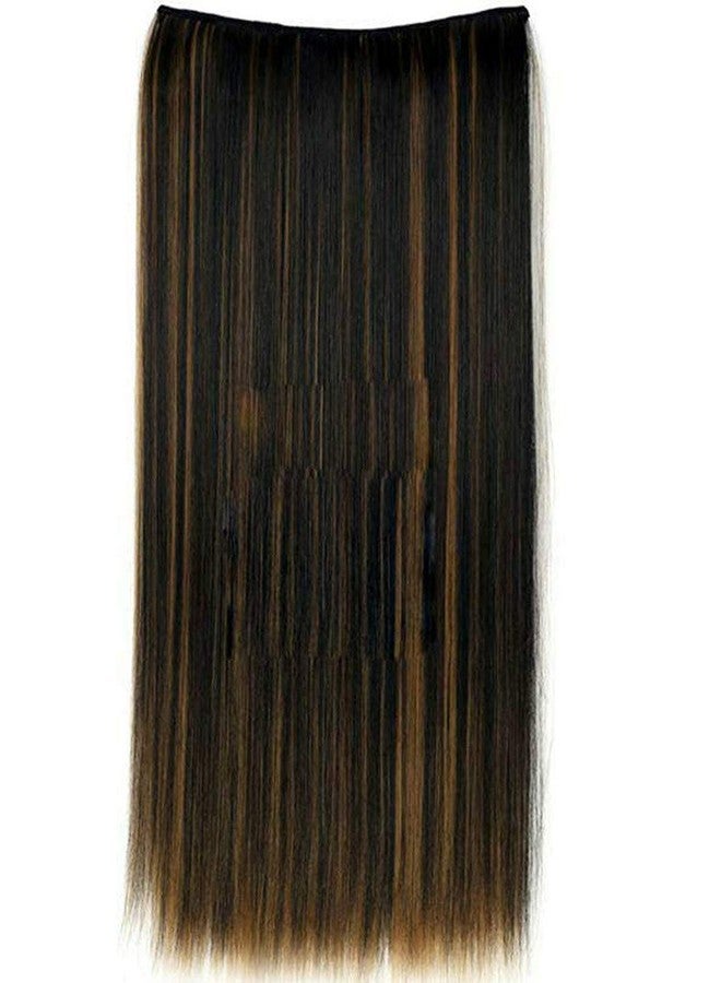 AROOMAN 5 Clips Golden Highlighter Straight Hair Extension/Braid Hair Accessories for Women - Image 3